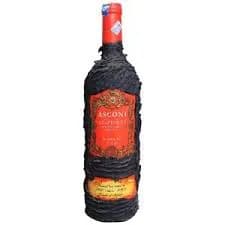 A bottle of Asconi Red Dry Wine