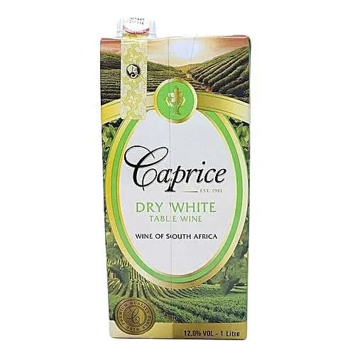 A bottle of Caprice Dry Whitetetra