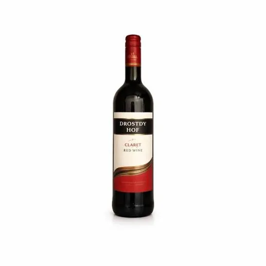 A bottle of Drostdy-Hof Red