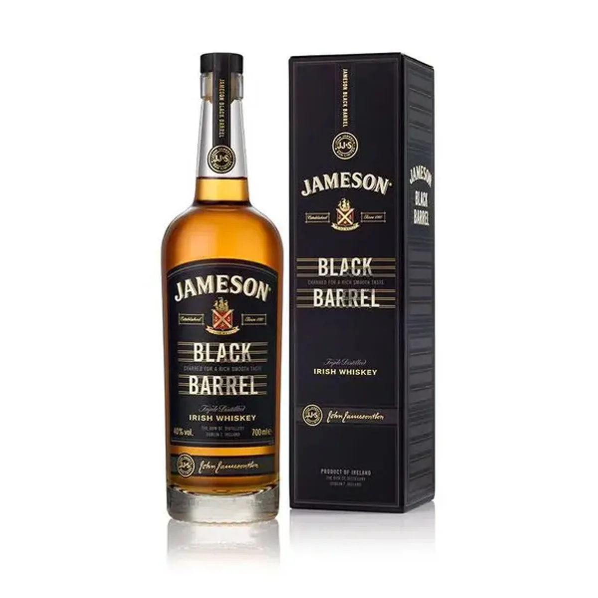 A bottle of Jameson Black Barrel