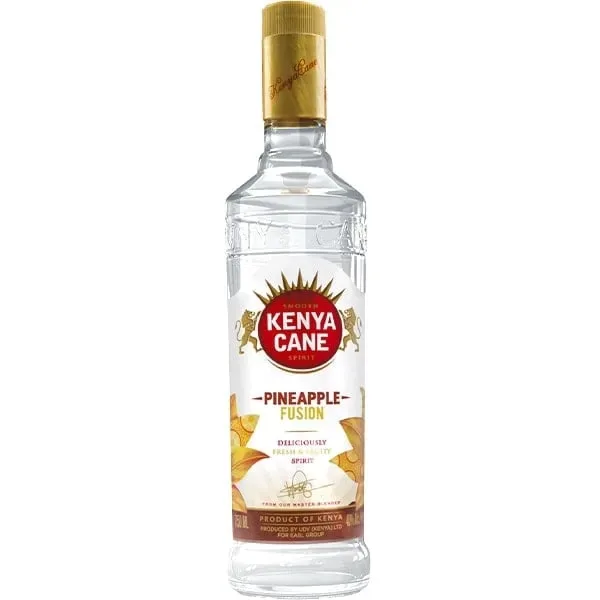A bottle of Kenya Cane Pineapple