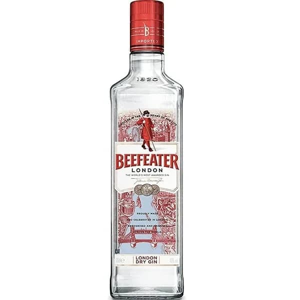 A bottle of Beefeater Gin
