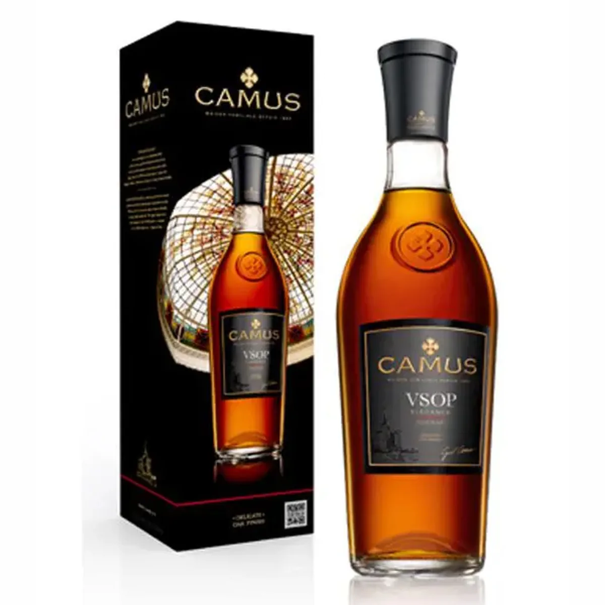 A bottle of Camus VSOP