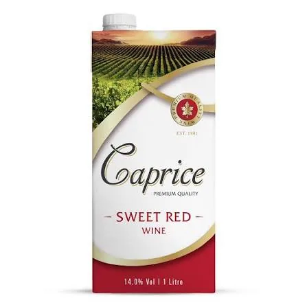 A bottle of Caprice Red Sweet Tetra