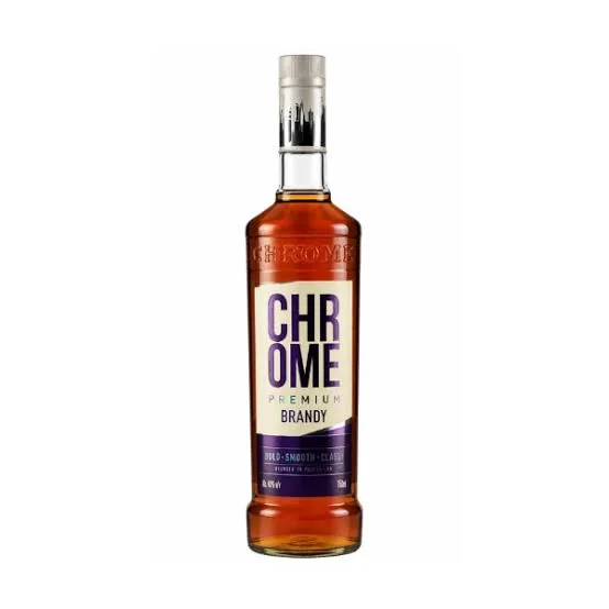 A bottle of Chrome Brandy