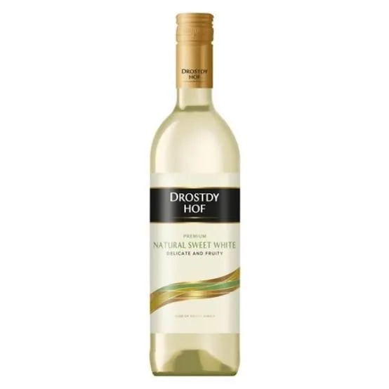A bottle of Drostdy-Hof Natural Sweet White