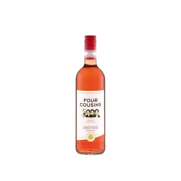 A bottle of Four Cousins Rosé