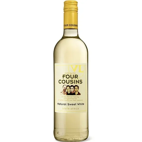 A bottle of Four Cousins White