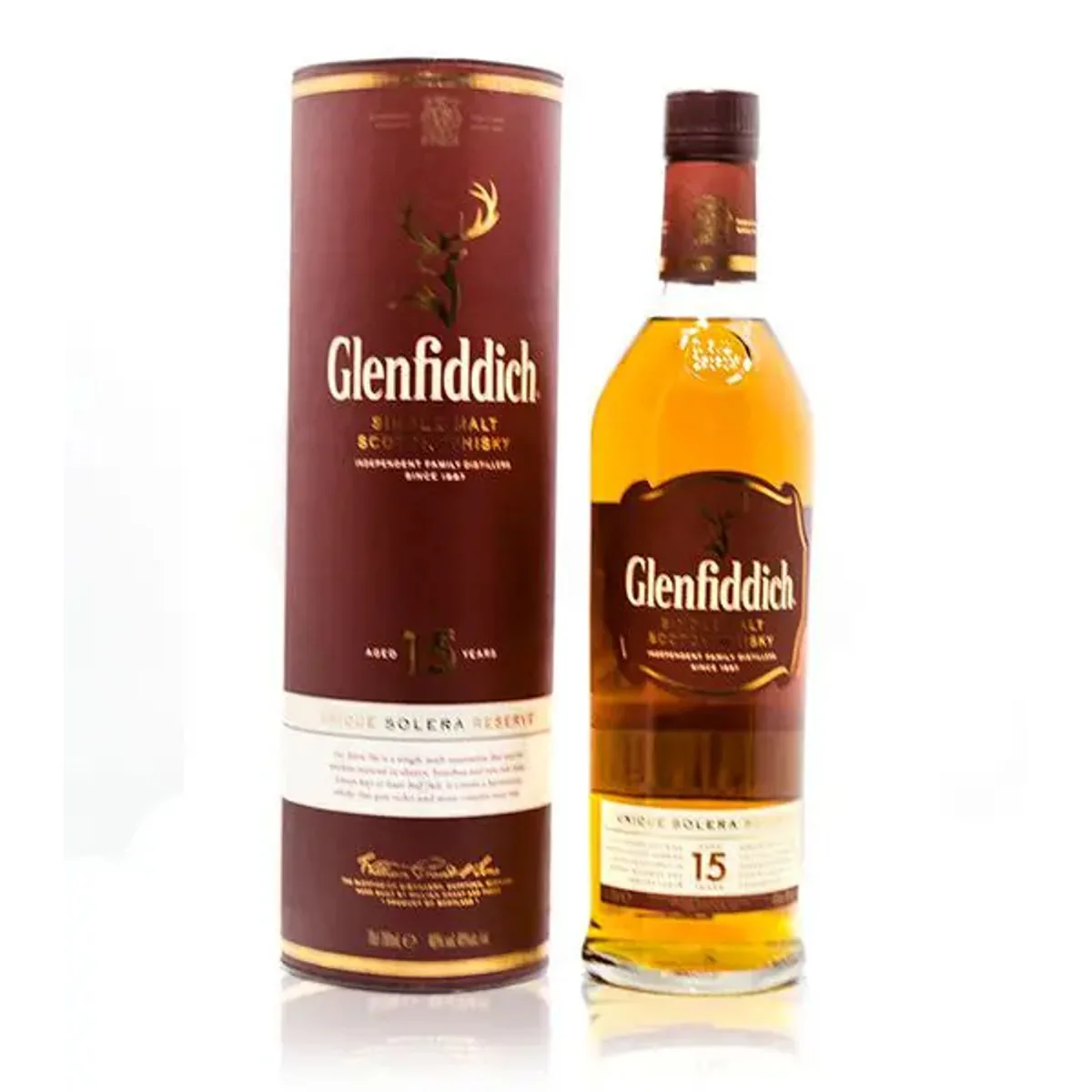 A bottle of Glenfiddich 15 Year Old