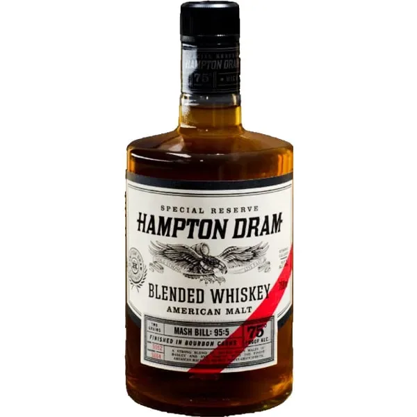 A bottle of Hampton Dram Whisky