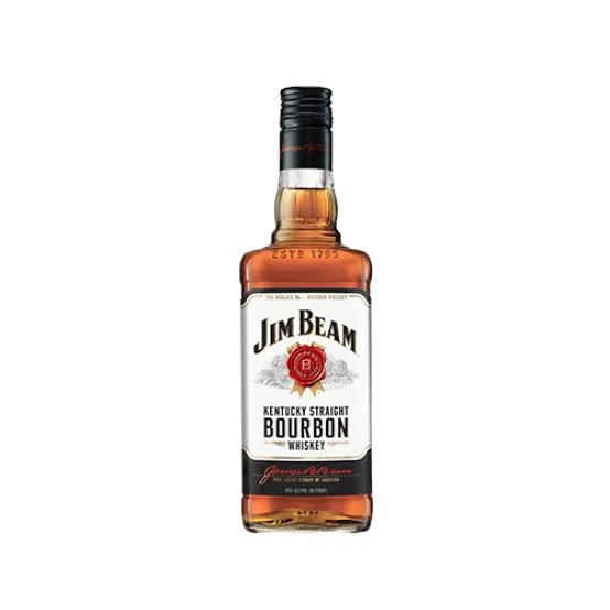A bottle of Jim Beam White