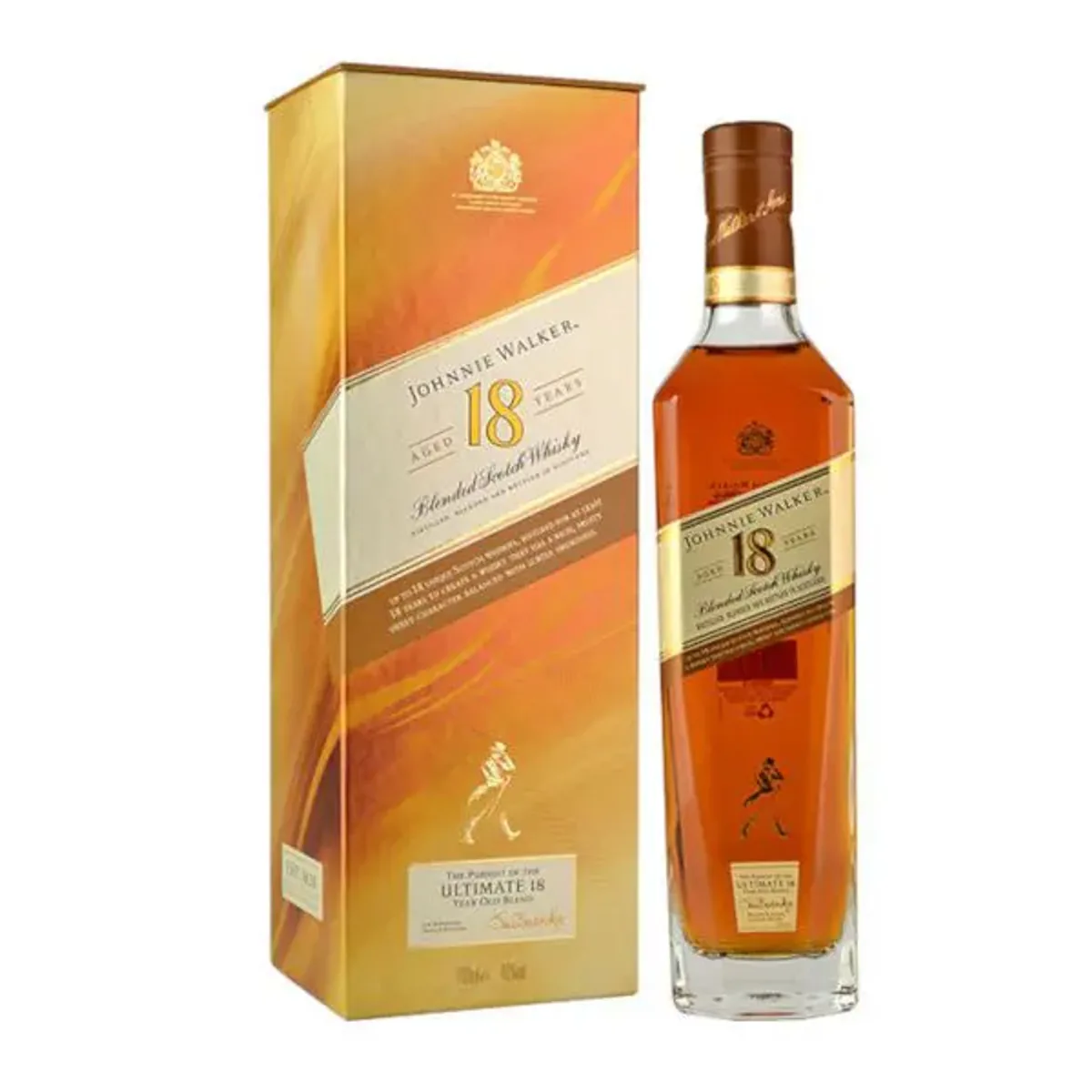 A bottle of Johnnie Walker 18 Year Old