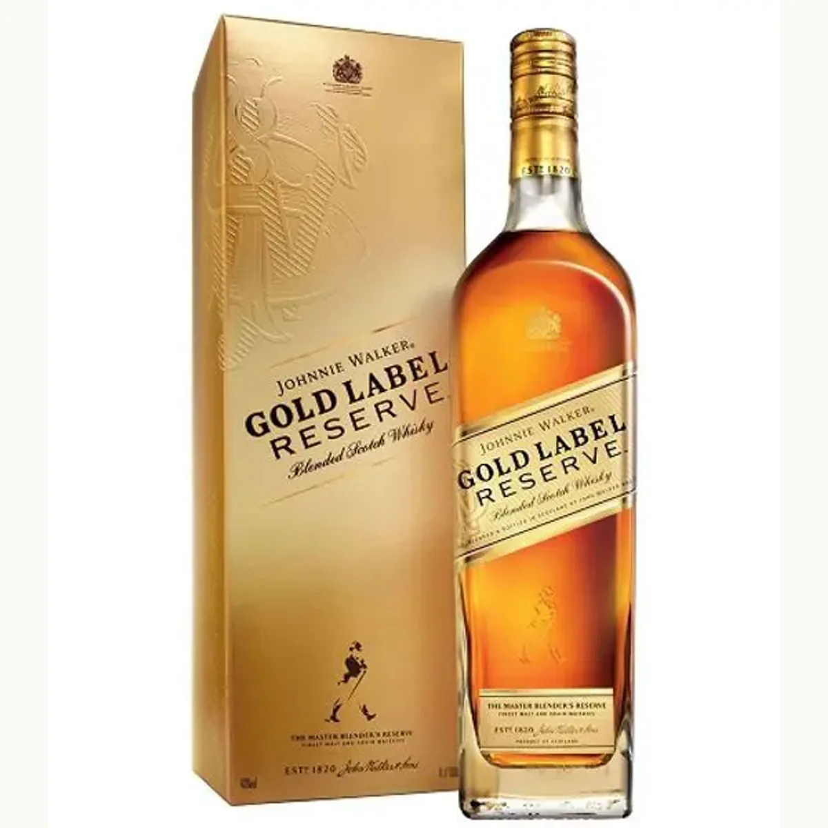 A bottle of Johnnie Walker Gold Reserve