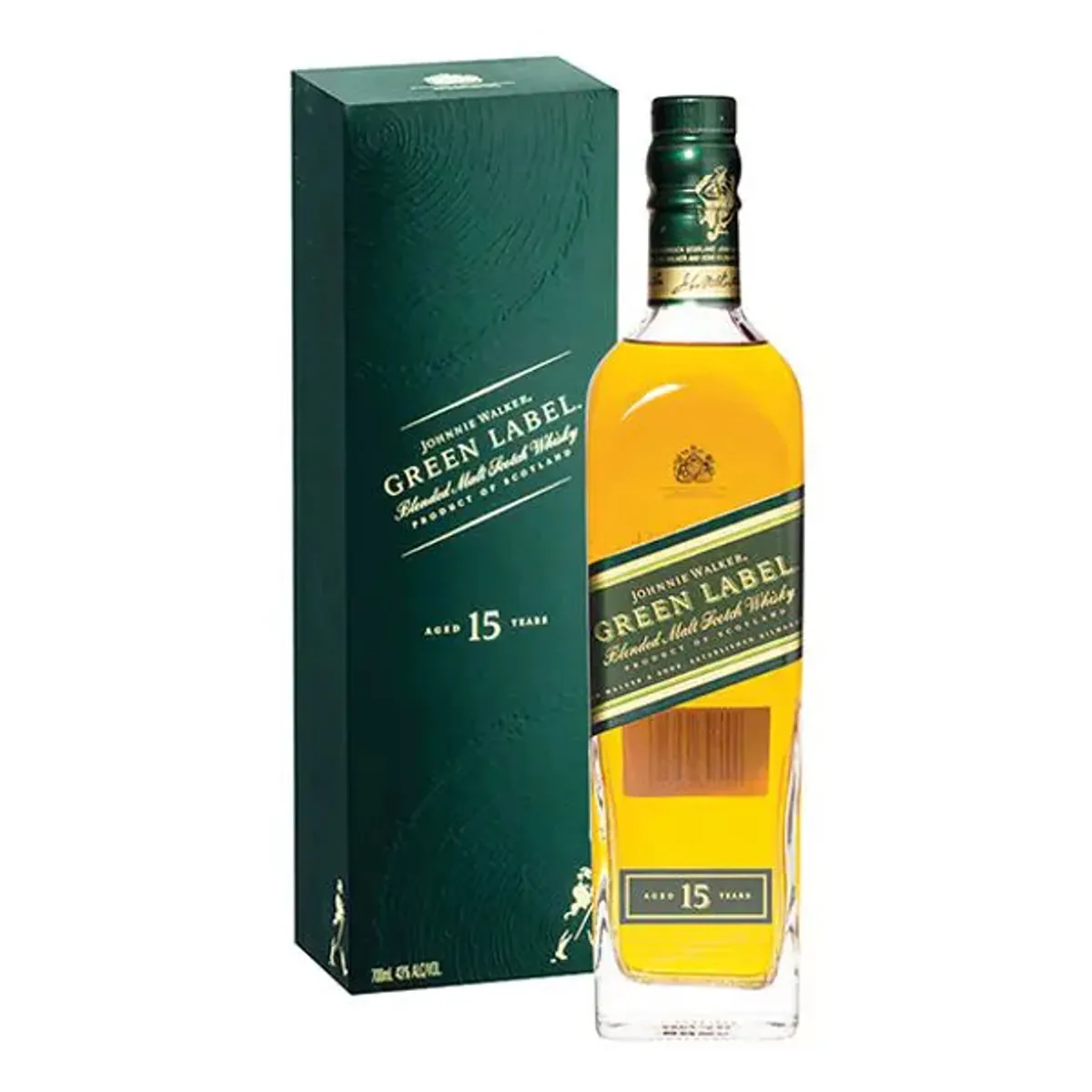 A bottle of Johnnie Walker Green Label