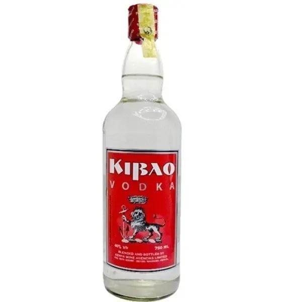 A bottle of Kibao Vodka
