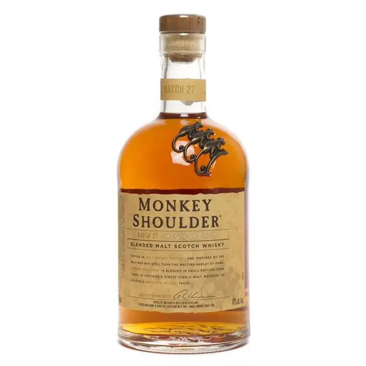 A bottle of Monkey Shoulder