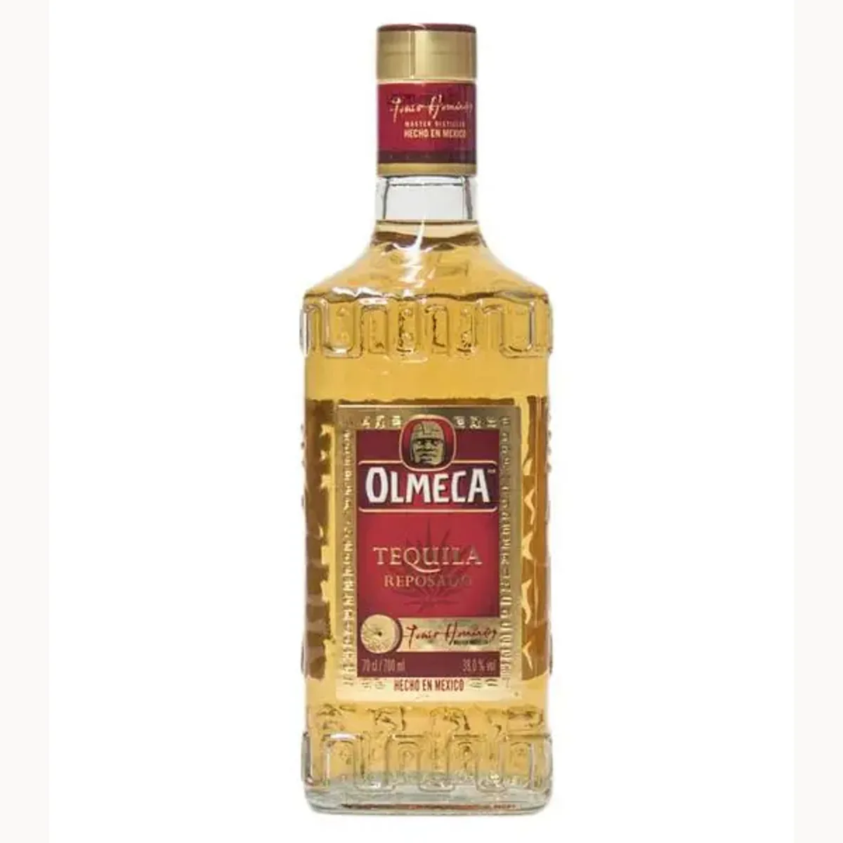 A bottle of Olmeca Gold