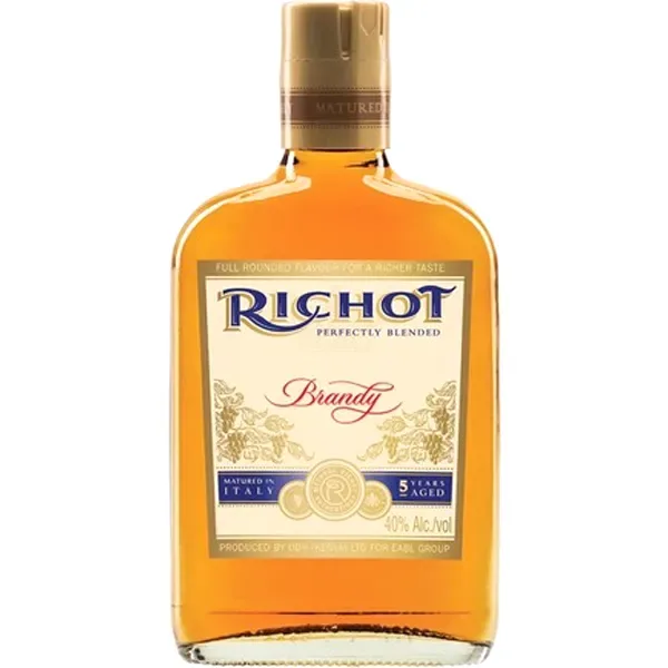 A bottle of Richot Brandy