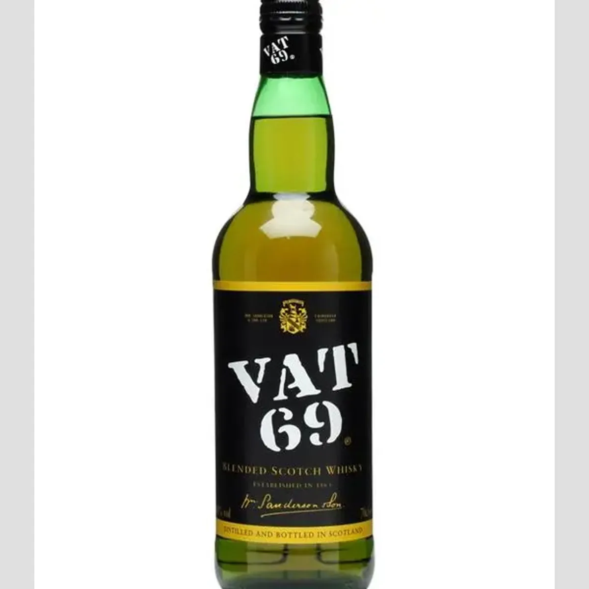 A bottle of VAT 69